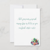 Tortues de mer florales douces Merci Carte de note (Dos)