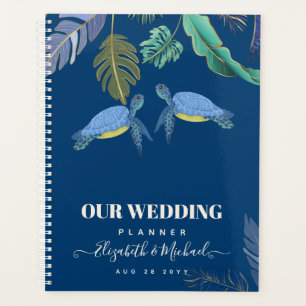 Tortues de mer Mariage bleu jaune