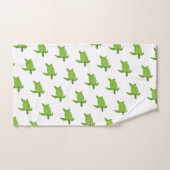 Tortues de mer vertes sur blanc (Serviette à main)