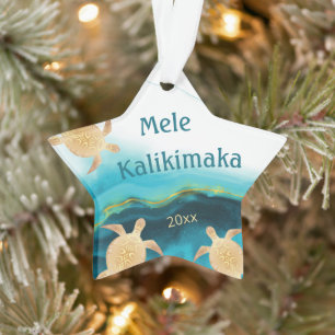 Tortues d'or   Mele Kalikimaka Noël hawaïen