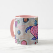 Tortues et cercles Mug (Devant gauche)