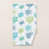 Tortues marines bleues et vertes (Serviette à main)