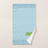 Tortues marines sur serviettes de bain vert menthe (Serviette à main)