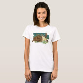 Tortues vertes dans le T-shirt d'habitat (Devant entier)