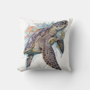 Tortuga de mar multicolor kussen