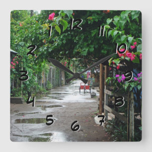 Tortuguero Costa Rica na rughoekklok Vierkante Klok