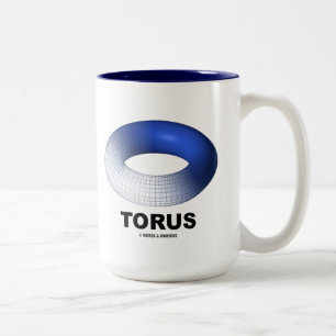 Torus (blauwschildkliertopologie) tweekleurige koffiemok