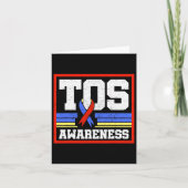 TOS Awareness Ribbon Thoracic Outlet Syndrome Supp Kaart (Voorkant)
