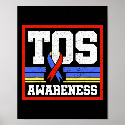 TOS Awareness Ribbon Thoracic Outlet Syndrome Supp Poster (Voorkant)