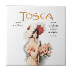Tosca Opera Vintage - Puccini Opera Poster Ontwerp Tegeltje