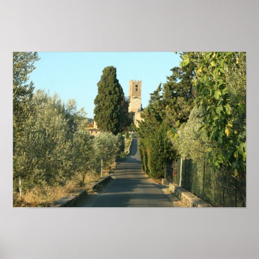 Toscaans Kasteel Poster (Voorkant)