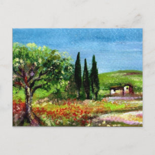 TOSCAANS LANDSCHAP 5 BRIEFKAART
