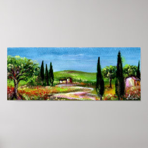 TOSCAANS LANDSCHAP 5 POSTER
