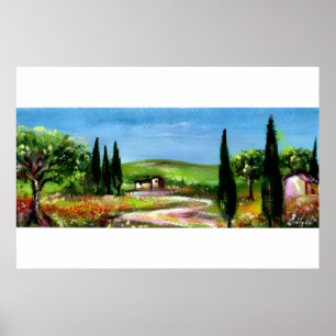 TOSCAANS LANDSCHAP 5 POSTER