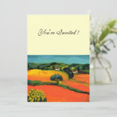 TOSCAANS LANDSCHAP, blauw groen geel oranje Kaart (Staand voorkant)