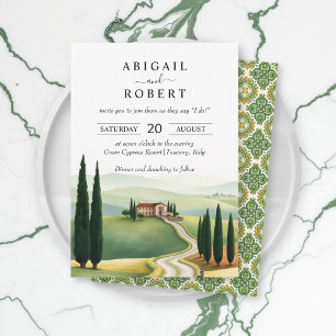 Toscaans landschap Italiaans tegel bestemmingsbrui Kaart