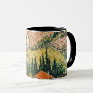Toscaans landschap kunst wijngaard landschap scène mok