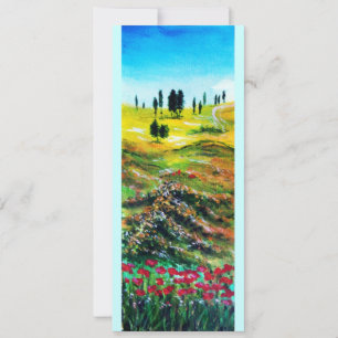 TOSCAANS LANDSCHAP MET KLAPROZEN KAART