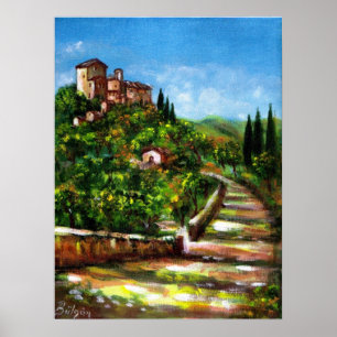 TOSCAANS LANDSCHAP POSTER