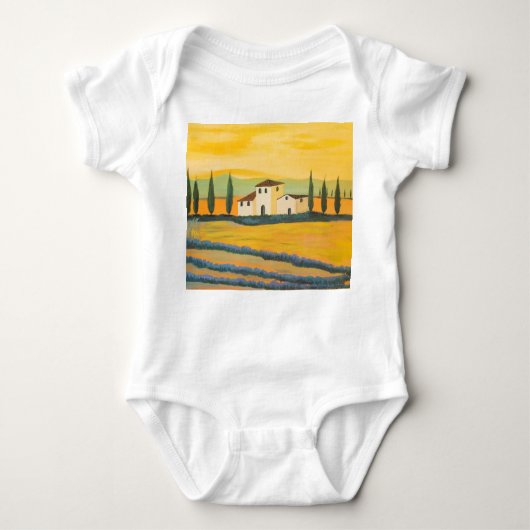 Toscaans landschap, privé schilder, acrylverf romper (Voorkant)