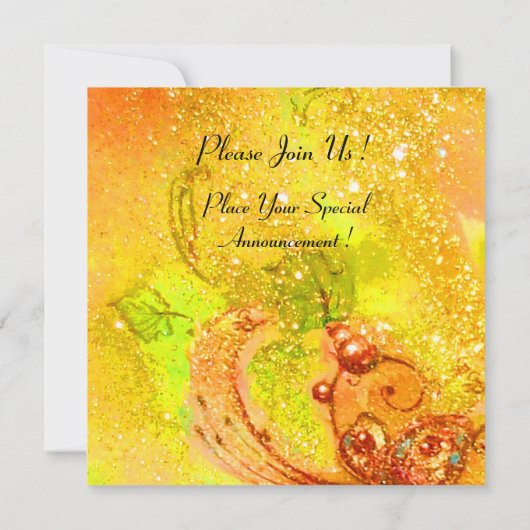 TOSCAANS LANDSCHAP, rood groen geel goud glinstert Kaart (Achterkant)