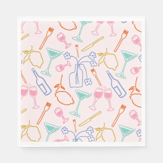 Toscaanse avond servet (Voorkant)