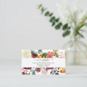 Toscaanse Botanische Bloemen Bruiloft Website Informatiekaartje (Staand voorkant)