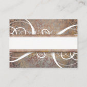 Toscaanse Damast Elegante Bruiloft Naam Plaats Kaa Plaatskaartje (Achterkant)