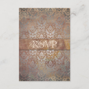 Toscaanse Damast Elegante RSVP-kaarten RSVP Kaartje