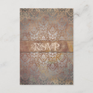 Toscaanse Damast Elegante RSVP-kaarten RSVP Kaartje