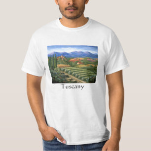 Toscaanse dorp en wijnbouw t-shirt
