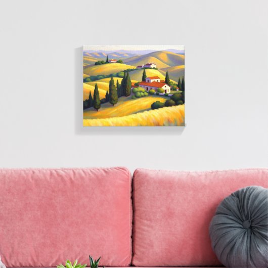 Toscaanse gouden canvas (Insitu (Woonkamer))