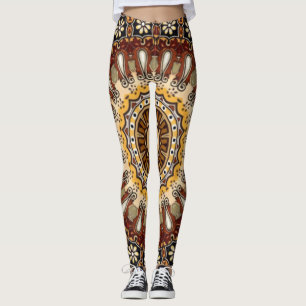 Toscaanse kleuren - Willekeurig patroon ~ Uniek on Leggings