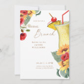 Toscaanse kleurrijke bruids brunch kaart (Voorkant)