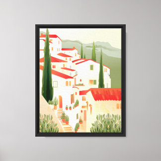 Toscaanse landelijke retraite canvas afdruk