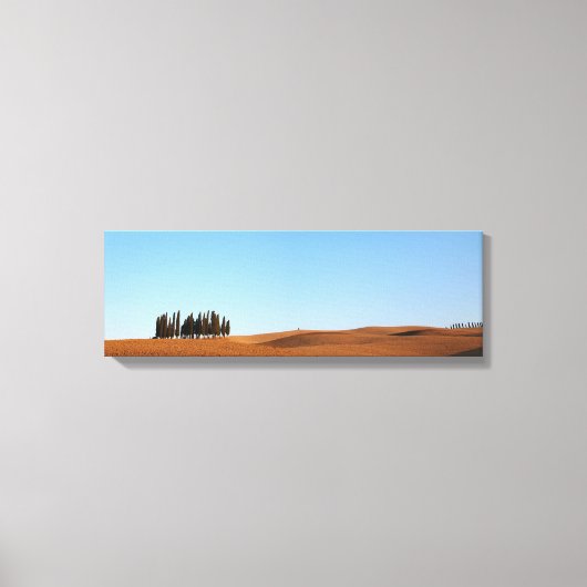Toscaanse landschap met cipressen panorama canvas (Voorkant)
