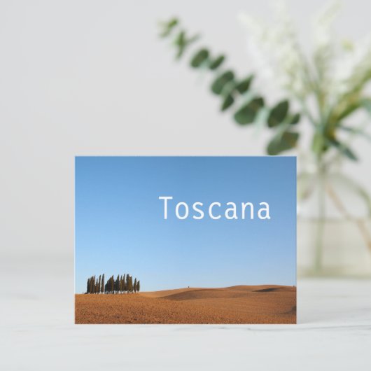 Toscaanse landschap met cypressen en briefkaart va (Staand voorkant)