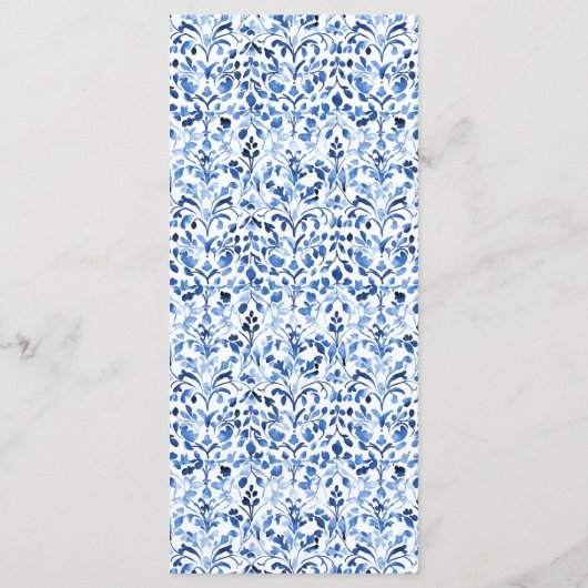 Toscaanse Lemon Grove Waterverf bruiloft Menu (Achterkant)