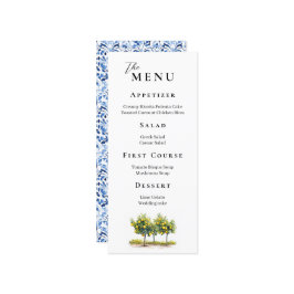 Toscaanse Lemon Grove Waterverf bruiloft Menu