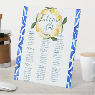 Toscaanse Lemon Waterverf Tegel Zitbord Reclamebord Met Voetstuk