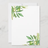 Toscaanse Olijf Goud Lijst bruiloft uitnodiging (Achterkant)