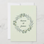 Toscaanse Olijftuin bruiloft uitnodiging (Achterkant)