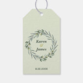 Toscaanse Olive Garden bruiloft dank u Cadeaulabel (Achterkant)