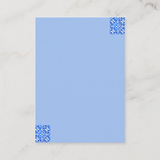 Toscaanse Tegel Waterverf met Lemon RSVP Informatiekaartje (Achterkant)