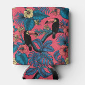 Toscaanse tuin in rood en blauw blikjeskoeler (Achterkant)