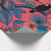 Toscaanse tuin in rood en blauw cadeaupapier (Hoek)