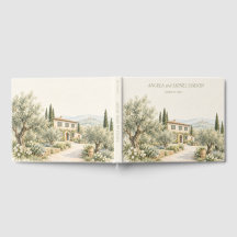 Toscaanse Villa Olijfgaard Aquarel Bruiloft
