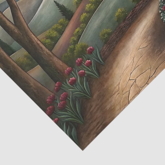 Toscaanse Villa Pathway Decoupage Tissuepapier (Detail)