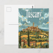 Toscaanse Vintage Briefkaart (Voorkant / Achterkant)