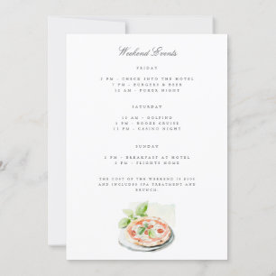 Toscaanse Waterverf Bachelor Weekend Invitation Ka Kaart